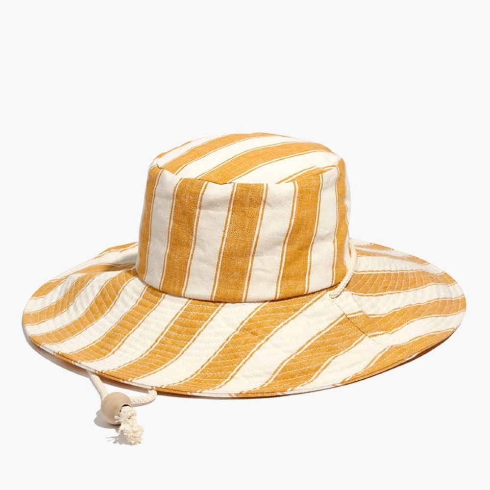Madewell Striped Linen-Cotton Oversized Sunhat - Picture 10 of 10
